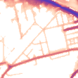 Daytime road noise heatmap for W3 0AQ