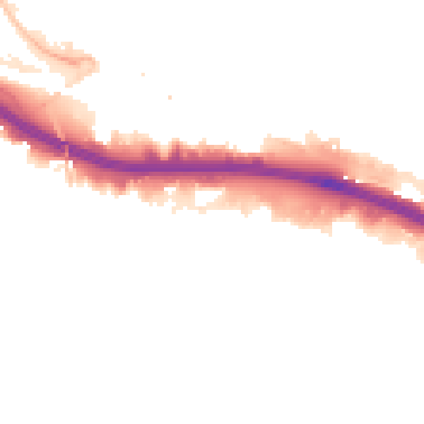Night-time road noise heatmap for W3 0BF
