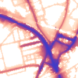 Daytime road noise heatmap for W3 0BJ