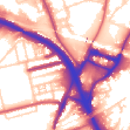 Daytime road noise heatmap for W3 0BL