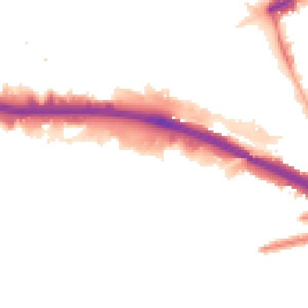 Night-time road noise heatmap for W3 0BS