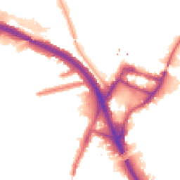 Night-time road noise heatmap for W3 0BW