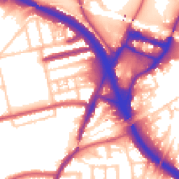 Daytime road noise heatmap for W3 0DA