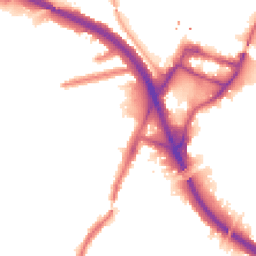 Night-time road noise heatmap for W3 0DA