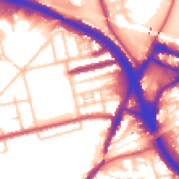 Daytime road noise heatmap for W3 0DE