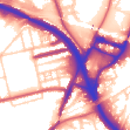Daytime road noise heatmap for W3 0DF