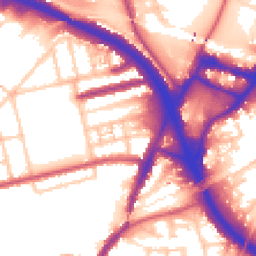 Daytime road noise heatmap for W3 0DG