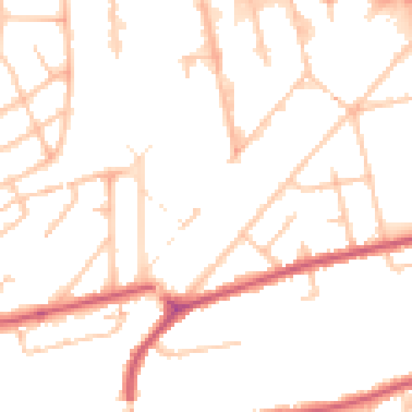 Daytime road noise heatmap for W3 0DX
