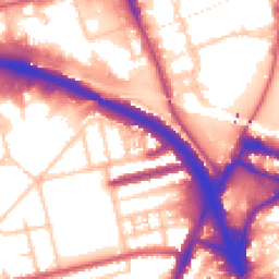 Daytime road noise heatmap for W3 0NG