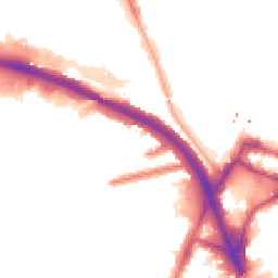 Night-time road noise heatmap for W3 0NG