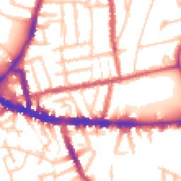 Daytime road noise heatmap for W3 6AZ