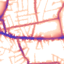 Daytime road noise heatmap for W3 6BG