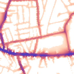 Daytime road noise heatmap for W3 6EG