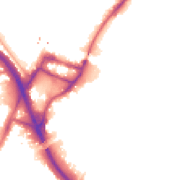 Night-time road noise heatmap for W3 6GZ