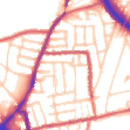 Daytime road noise heatmap for W3 6HE