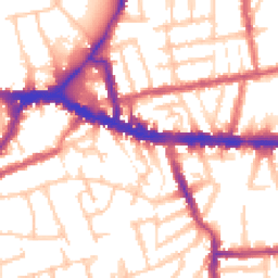 Daytime road noise heatmap for W3 6LX