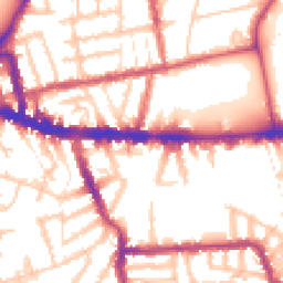 Daytime road noise heatmap for W3 6NG