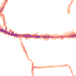 Night-time road noise heatmap for W3 6NG