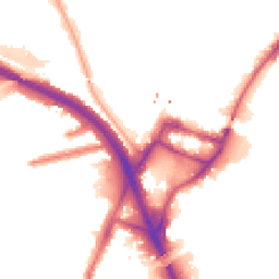 Night-time road noise heatmap for W3 6XD