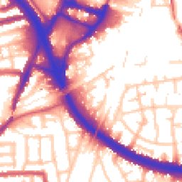 Daytime road noise heatmap for W3 6YE