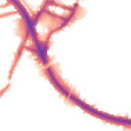 Night-time road noise heatmap for W3 6YE