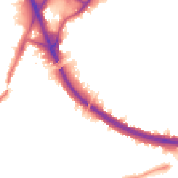 Night-time road noise heatmap for W3 6YJ