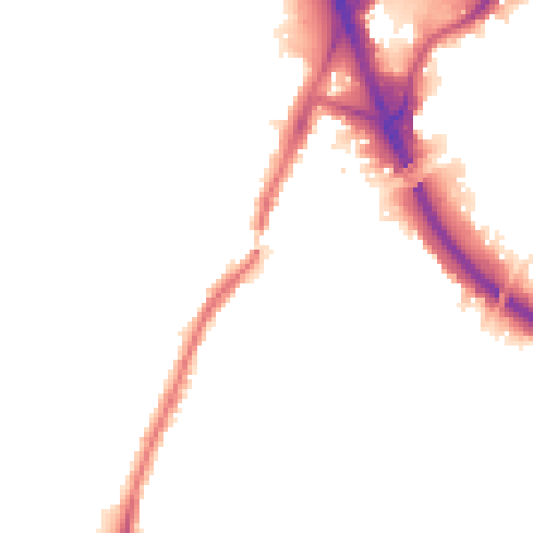 Night-time road noise heatmap for W3 6ZZ