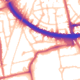 Daytime road noise heatmap for W3 7AH