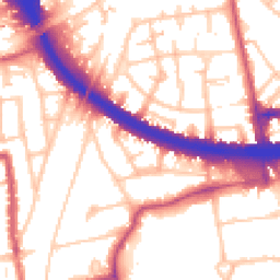 Daytime road noise heatmap for W3 7BX