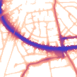 Daytime road noise heatmap for W3 7DF