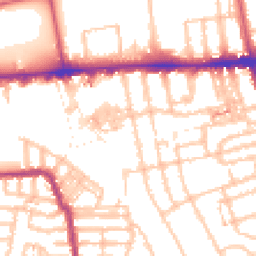 Daytime road noise heatmap for W3 7DG