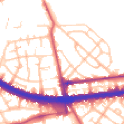 Daytime road noise heatmap for W3 7DT