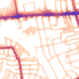 Daytime road noise heatmap for W3 7DY