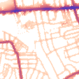 Daytime road noise heatmap for W3 7EU