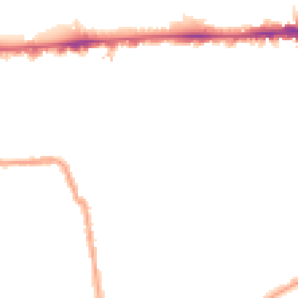 Night-time road noise heatmap for W3 7HJ