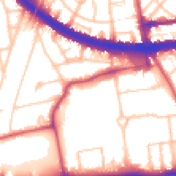 Daytime road noise heatmap for W3 7HX