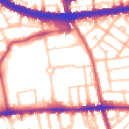 Daytime road noise heatmap for W3 7JE