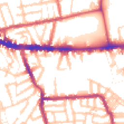 Daytime road noise heatmap for W3 7QD