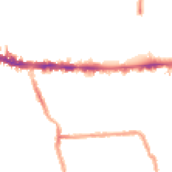 Night-time road noise heatmap for W3 7QD