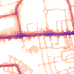 Daytime road noise heatmap for W3 7QL