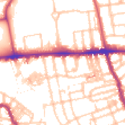 Daytime road noise heatmap for W3 7RE