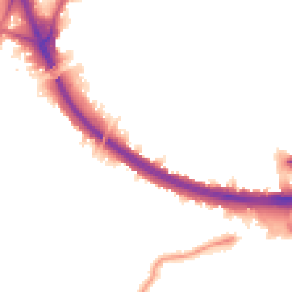 Night-time road noise heatmap for W3 7TU