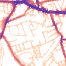 Daytime road noise heatmap for W3 8AD