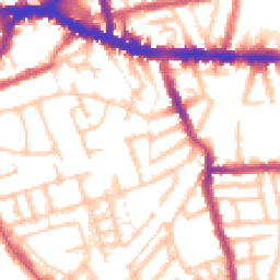 Daytime road noise heatmap for W3 8AG