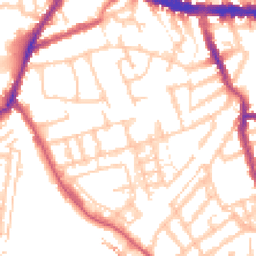 Daytime road noise heatmap for W3 8DS