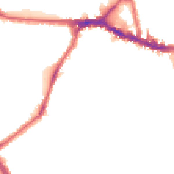 Night-time road noise heatmap for W3 8ES