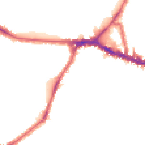 Night-time road noise heatmap for W3 8EZ
