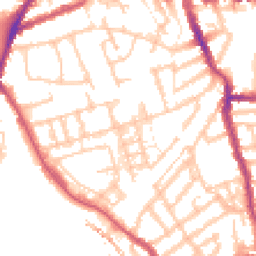 Daytime road noise heatmap for W3 8FA