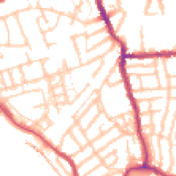 Daytime road noise heatmap for W3 8FH