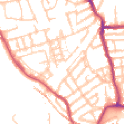 Daytime road noise heatmap for W3 8GJ